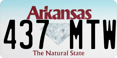 AR license plate 437MTW