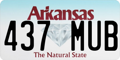 AR license plate 437MUB