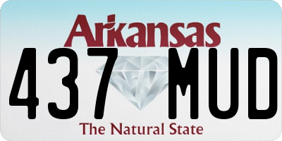 AR license plate 437MUD
