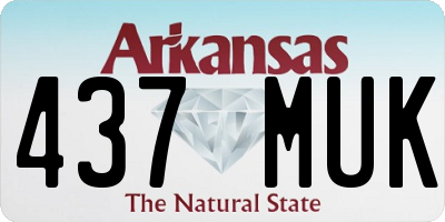 AR license plate 437MUK