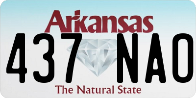 AR license plate 437NAO
