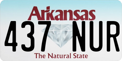 AR license plate 437NUR