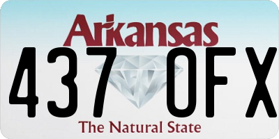 AR license plate 437OFX
