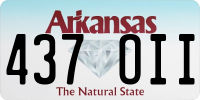 AR license plate 437OII