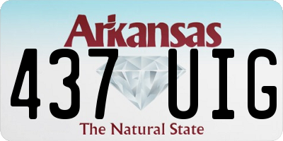AR license plate 437UIG