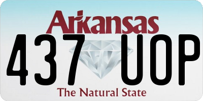 AR license plate 437UOP