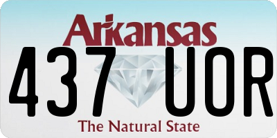 AR license plate 437UOR