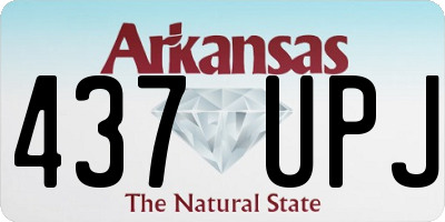 AR license plate 437UPJ