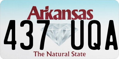 AR license plate 437UQA