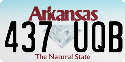 AR license plate 437UQB