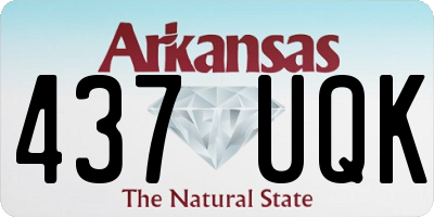 AR license plate 437UQK