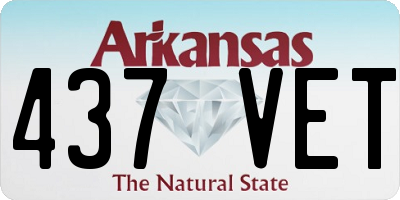 AR license plate 437VET