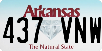 AR license plate 437VNW