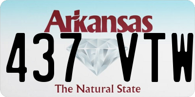 AR license plate 437VTW