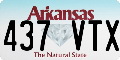 AR license plate 437VTX