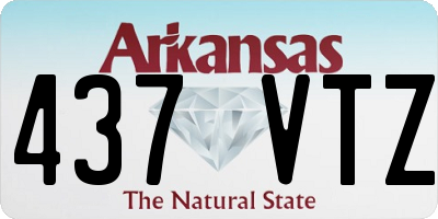 AR license plate 437VTZ