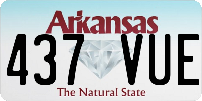 AR license plate 437VUE
