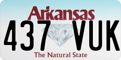AR license plate 437VUK