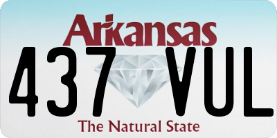 AR license plate 437VUL