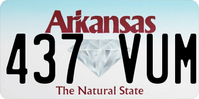 AR license plate 437VUM