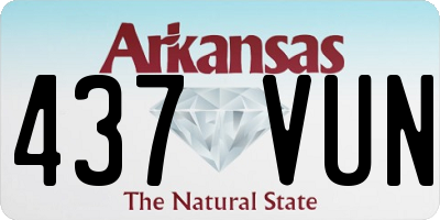 AR license plate 437VUN