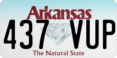 AR license plate 437VUP