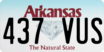 AR license plate 437VUS