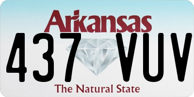 AR license plate 437VUV