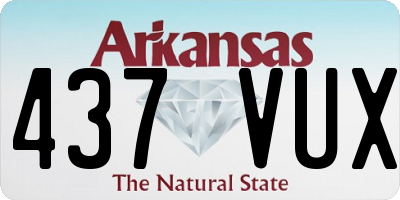 AR license plate 437VUX