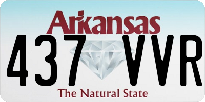 AR license plate 437VVR