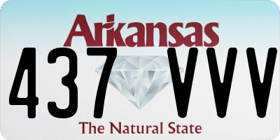 AR license plate 437VVV