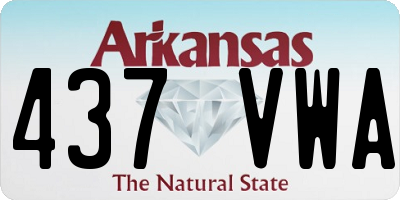 AR license plate 437VWA