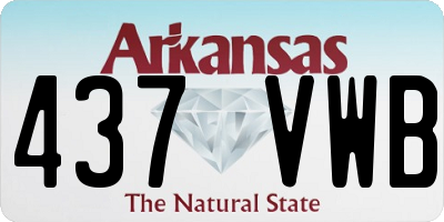 AR license plate 437VWB