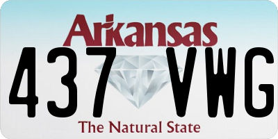 AR license plate 437VWG
