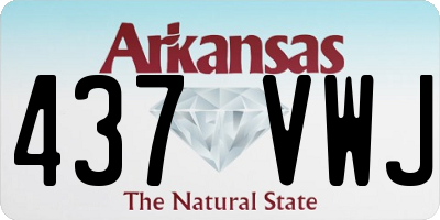 AR license plate 437VWJ