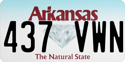 AR license plate 437VWN