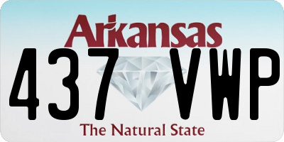 AR license plate 437VWP