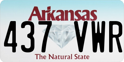 AR license plate 437VWR