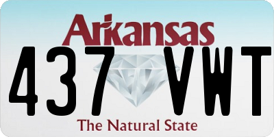 AR license plate 437VWT