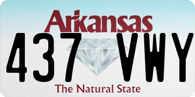 AR license plate 437VWY