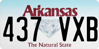 AR license plate 437VXB