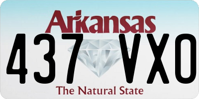 AR license plate 437VXO