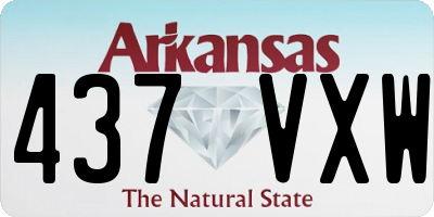 AR license plate 437VXW