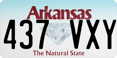 AR license plate 437VXY