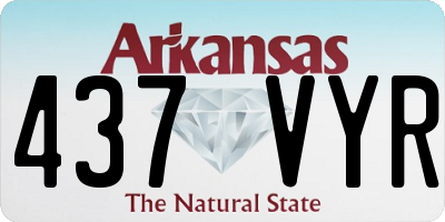 AR license plate 437VYR
