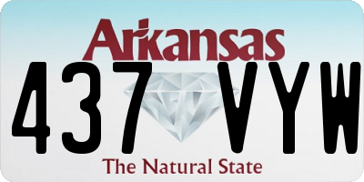 AR license plate 437VYW