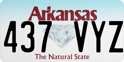 AR license plate 437VYZ