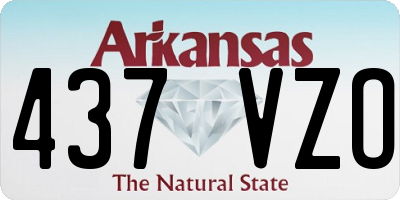 AR license plate 437VZO