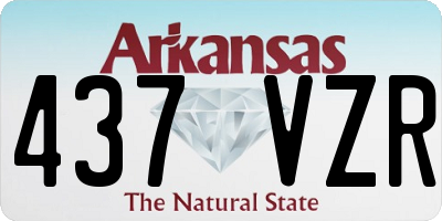 AR license plate 437VZR