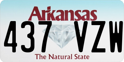 AR license plate 437VZW